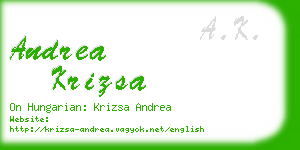 andrea krizsa business card